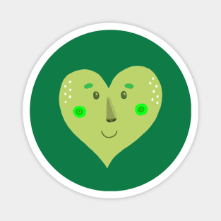 Green heart Magnet